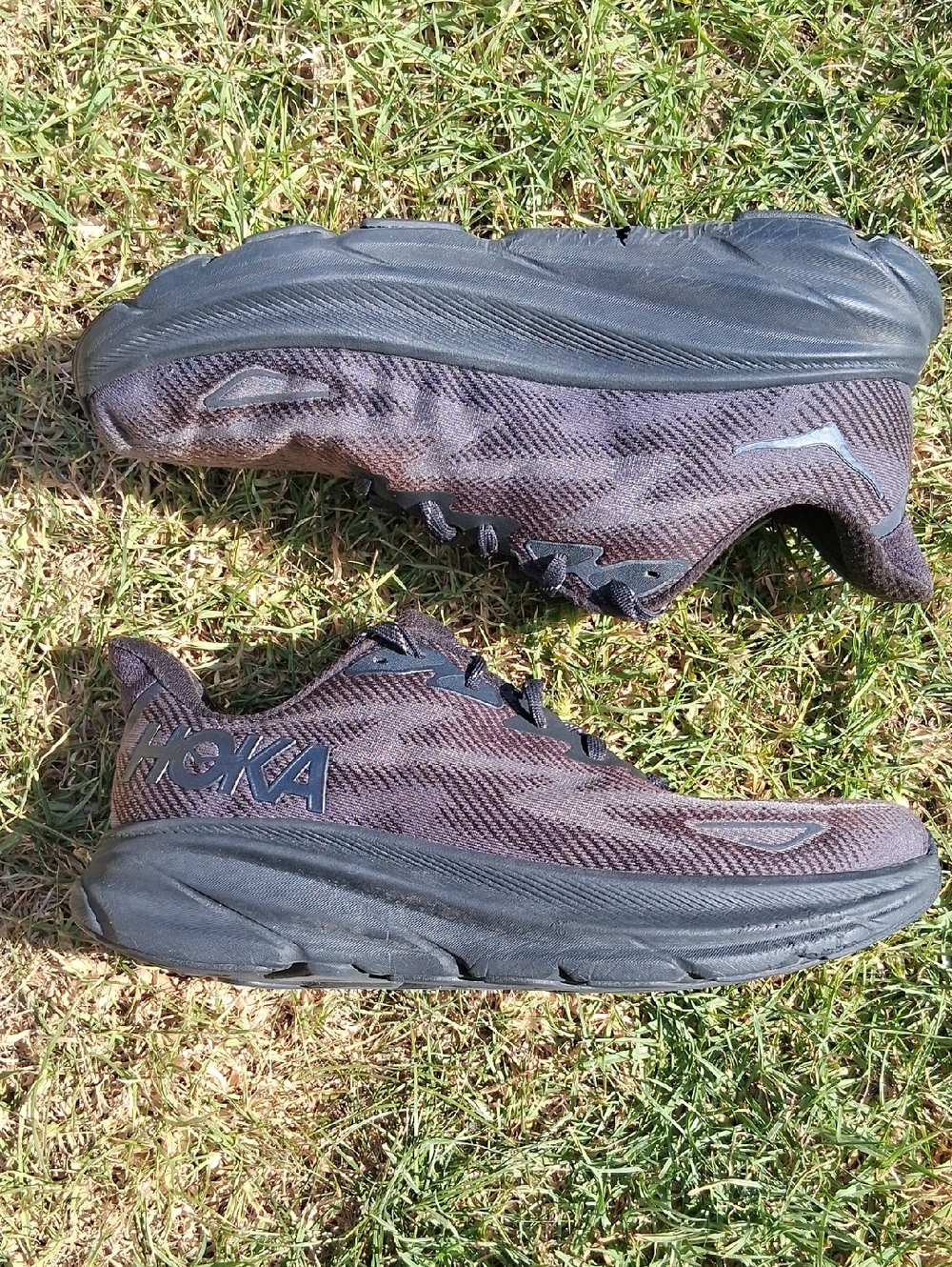 Hoka Clifton 9 Men's Black/Grey Athletic Running Shoes